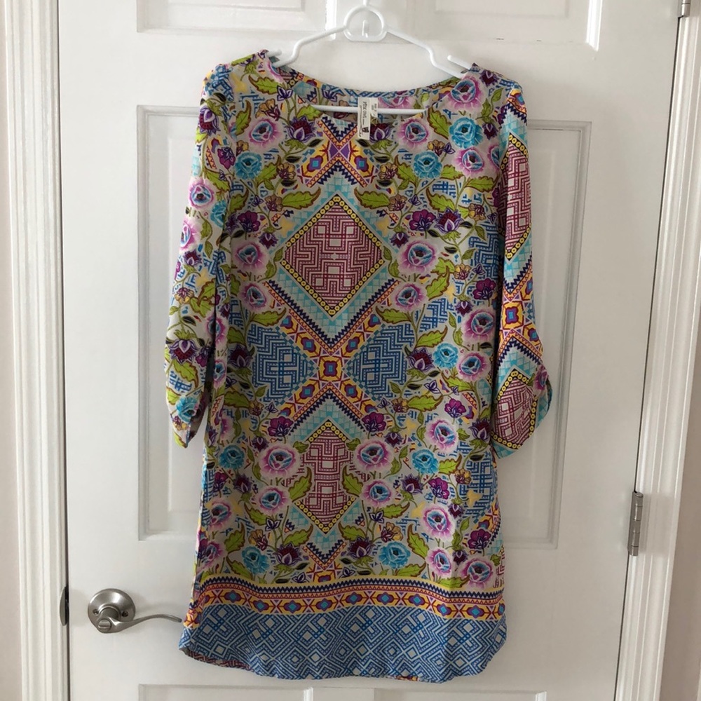 Pink Owl - size Large - tunic